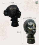 India Tribal Head Bust Statue Figurines, Hand Made Original Head Sculpture for Modern Home Decor brass