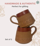 Terracotta Hand Made Coffee Mug 160 ml (Set of 2)