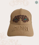 Beige Embroidery India Tiger Baseball Cap