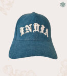 Blue Denim Embroidered India Premium Baseball Cap