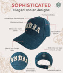 Branded India Blue-White Baseball Cap