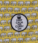 Yellow Elephant Keep Calm Apron Set