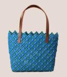 Beach Bag Hand Bag Plastic Large Blue Tote Bag