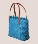 Beach Bag Hand Bag Plastic Large Blue Tote Bag