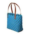 Beach Bag Hand Bag Plastic Large Blue Tote Bag