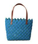 Beach Bag Hand Bag Plastic Large Blue Tote Bag