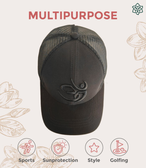 Black Om Symbol Premium Baseball Cap – Caps for men and women