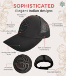 Black Om Symbol Premium Baseball Cap – Caps for men and women