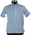 Blue Short Sleeved Floral Short Kurta