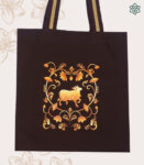 Gold Brown Pichwai Canvas Bag