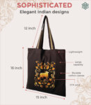 Gold Brown Pichwai Canvas Bag