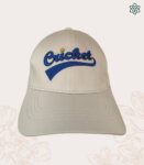 Grey Embroidered Cricket India Premium Baseball Cap