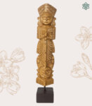 Hand Carved Wood Durga Goddess Statue Figurine