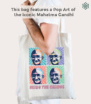 Gandhi Pop Art Canvas Bag