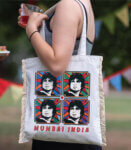 Pop Art Amitabh Bachchan India Canvas Shopper Tote Bag for Women and Girls