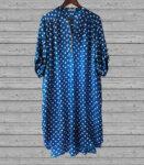 Bandhani Tie-Dye Blue Silk Shirt Dress