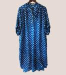 Bandhani Tie-Dye Blue Silk Shirt Dress