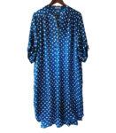 Bandhani Tie-Dye Blue Silk Shirt Dress