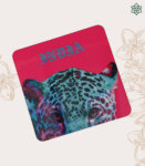 Pop Art Leopard Print India Souvenir Coasters (Set of 6)