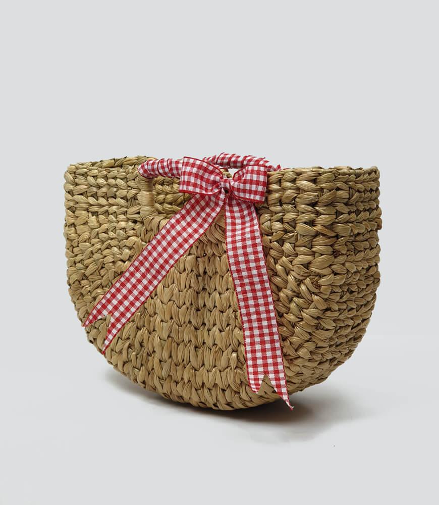 Red deals straw purse