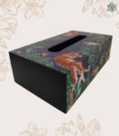 Premium Wooden Indian Jungle Tissue Box Cover Tissue Box Holder for Car Home