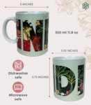 Souvenir Gift Premier India Colorful Traditional Art Large Ceramic Coffee Mug 350 ml