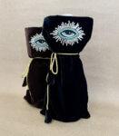 Black Evil Eye Reusable Wine Bag