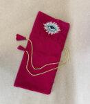 Fuchsia Pink Eye Reusable Wine Bag