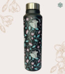 Black Pichwai Cow Art Stainless Steel Water Bottle