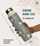 Leopard Abstract Art White Stainless Steel Water Bottle