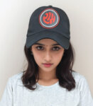 Lord Ram Rubber Print Black Baseball Cap