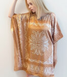 Mustard Yellow Paisley Short Kaftan