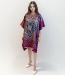 Maroon Kalamkari Radha Krishna Short Kaftan