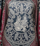 Maroon Kalamkari Radha Krishna Short Kaftan