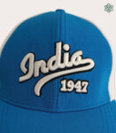 India 1947 White & Blue Baseball Cap - Unisex Caps