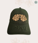 Dark Green Embroidery India Tiger Baseball Cap