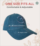 Om Symbol Blue Denim India Baseball Cap – Caps for men and women