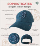 Om Symbol Blue Denim India Baseball Cap – Caps for men and women