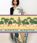 Krishna with Cows Soft Vegan Silk Stole Dupatta