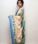 Krishna with Cows Soft Vegan Silk Stole Dupatta