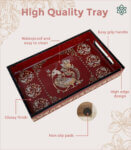 Kalamkari Maroon Tray