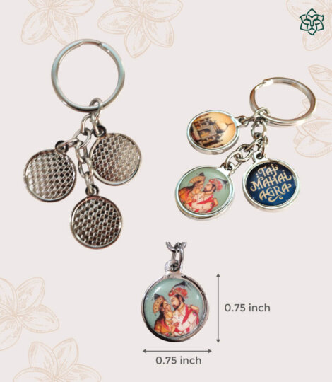 Taj Mahal Round3 Keychains