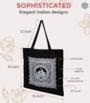 White printed Taj mahal Black bag