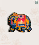 Dome laminated elephant fridge magnet