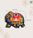 Dome laminated elephant fridge magnet