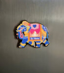 Dome laminated elephant fridge magnet