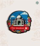 Round Taj Floral art Magnet