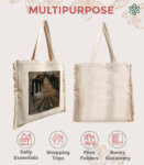 Taj mahal Brocade Canvas Tote Bag