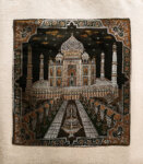 Taj mahal Brocade Canvas Tote Bag