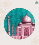 Taj Mahal Pink Wall Decor Plate